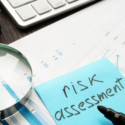 QHSE risk assessment sticky note